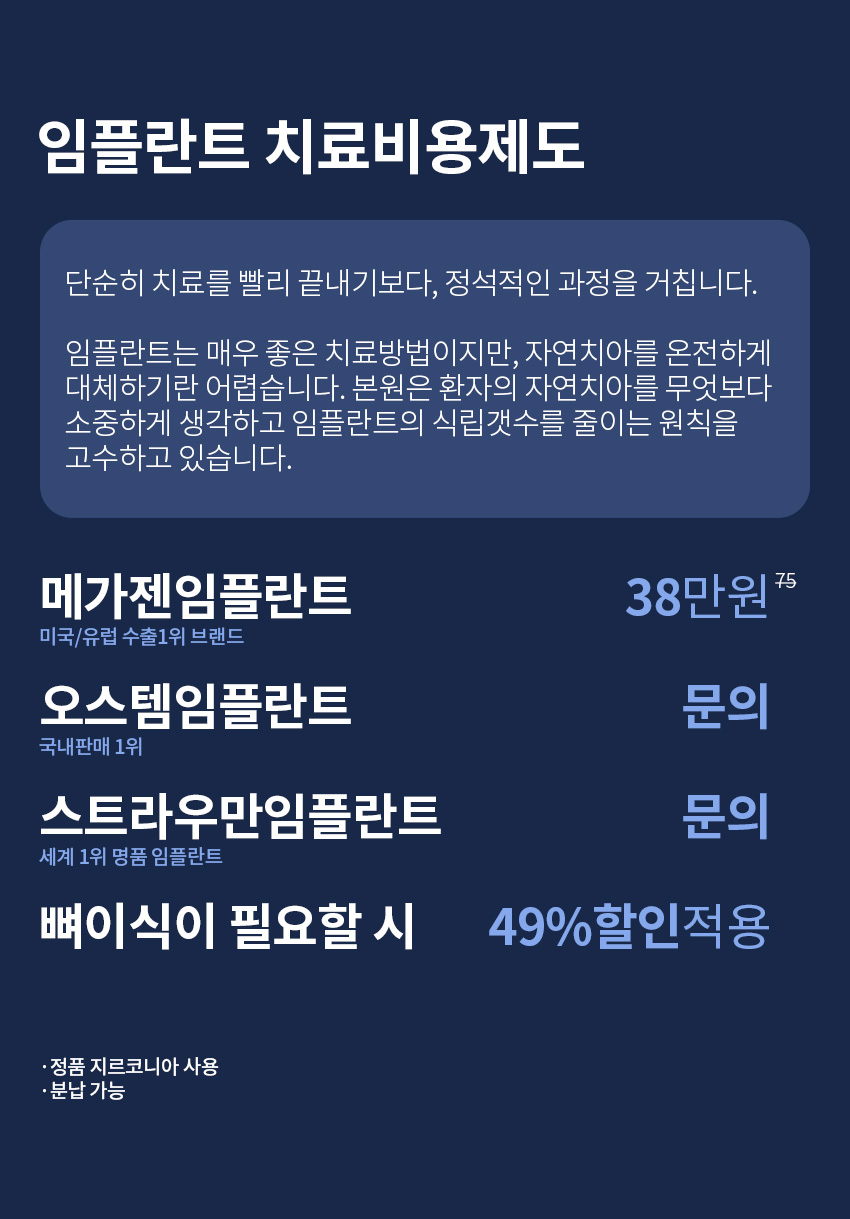 임플란트 치료비용 제도